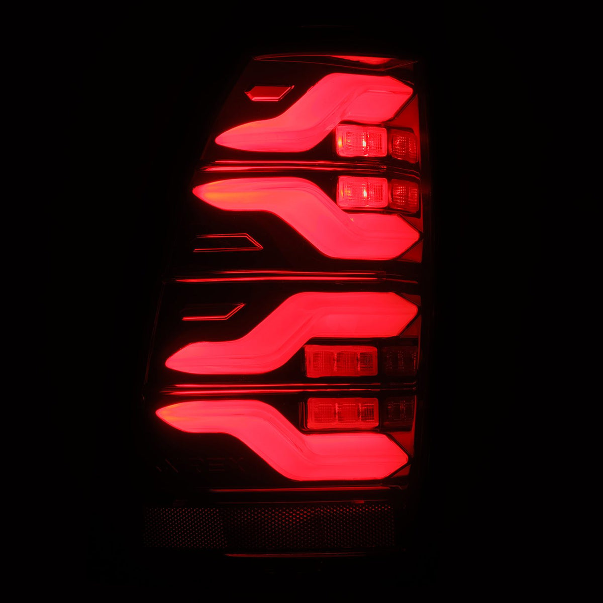 AlphaRex LUXX-Series Sequential LED Tail Lights for 2005-2015 Toyota Tacoma, Black-Red – AlphaRex 680070, photo 5 of 6