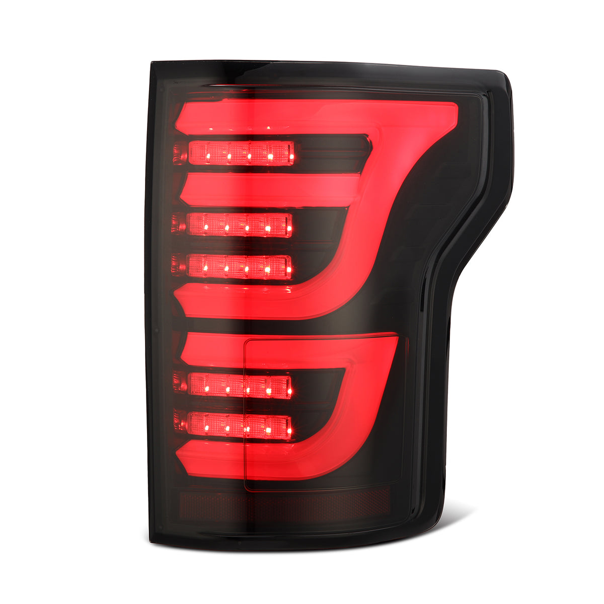 AlphaRex LUXX-Series Sequential LED Tail Lights for 2015-2020 Ford F-150, Black-Red – AlphaRex 652050, photo 2 of 7