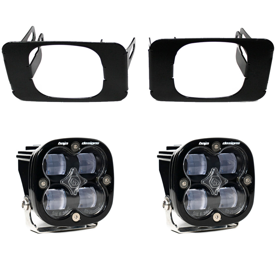 Baja Designs Squadron SAE Fog Light Kit for 2015-2020 Ford F-150 and 2017-2022 Super Duty, Clear – ANG A (Baja Designs 447618)