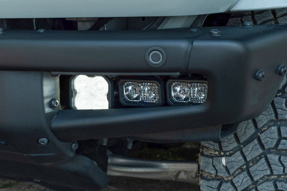 Diode Dynamics Stage Series Sport LED Fog Pocket Kit for 2021-2023 Ford Bronco, White SAE Fog + White Combo (6 Pods) – ZZ1 (Diode Dynamics DD7178)