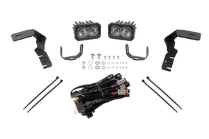 Diode Dynamics Stage Series C2 2.0 Sport Backlit LED Ditch Light Kit for 2019-2021 Ford Ranger, White Combo/Driving