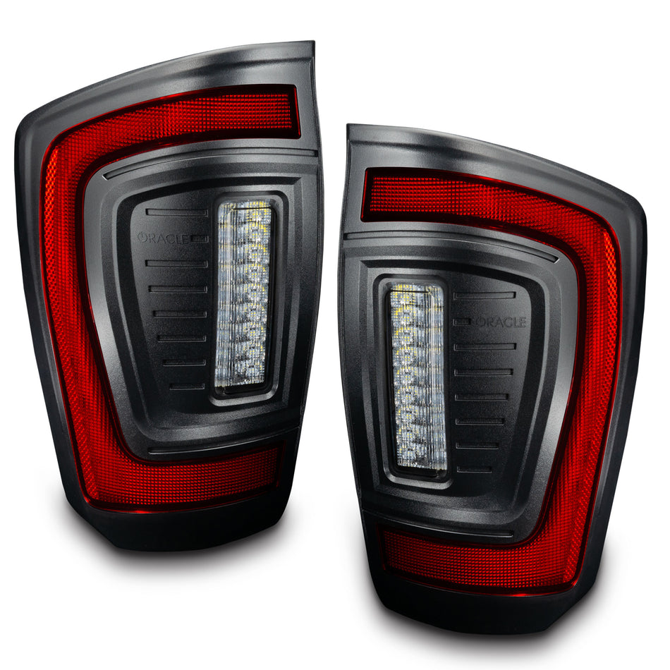 Black Series Flush Style LED Tail Lights for 2016-2023 Toyota Tacoma (3rd Gen), Tinted Lens – B Product (Oracle Lighting 5911-504-T)