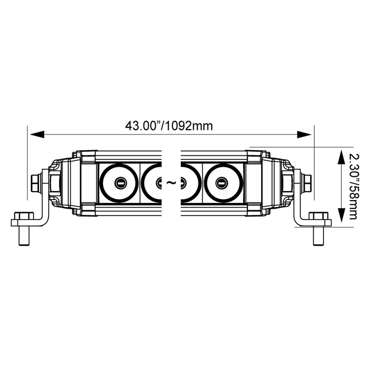 XPL 40″ Curved Halo Light Bar – xpl front (Vision X Lighting XPL-HC31EMH)