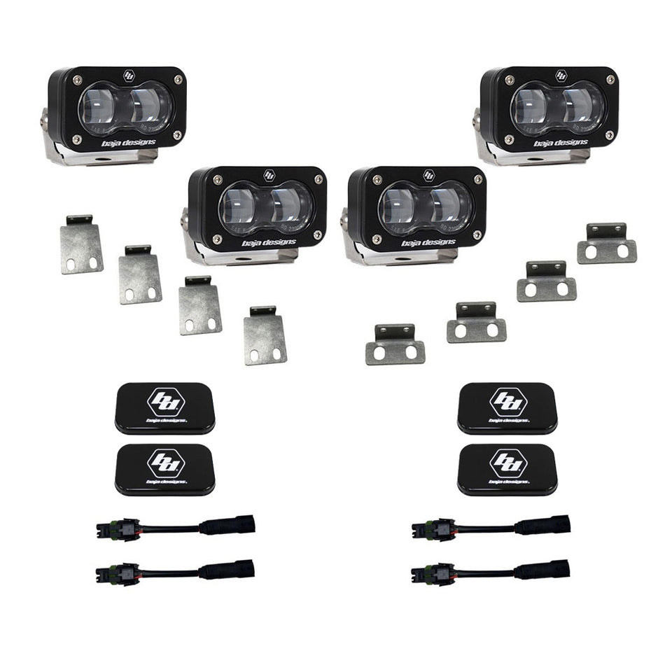 Baja Designs S2 SAE Dual Fog Pocket Kit for 2021-2026 Ford F-150 Raptor and Raptor 37, 2024-2026 Raptor R, Clear – ANG A (Baja Designs 448166)