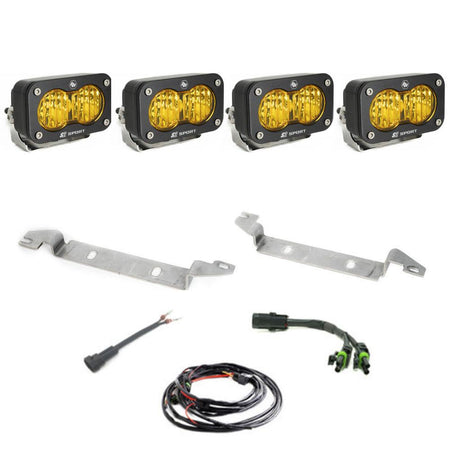 Baja Designs S2 Sport OEM Fog Light Replacement Kit for 2023-2026 Toyota Sequoia, Wide Cornering, Clear – ANG A (Baja Designs 448185)