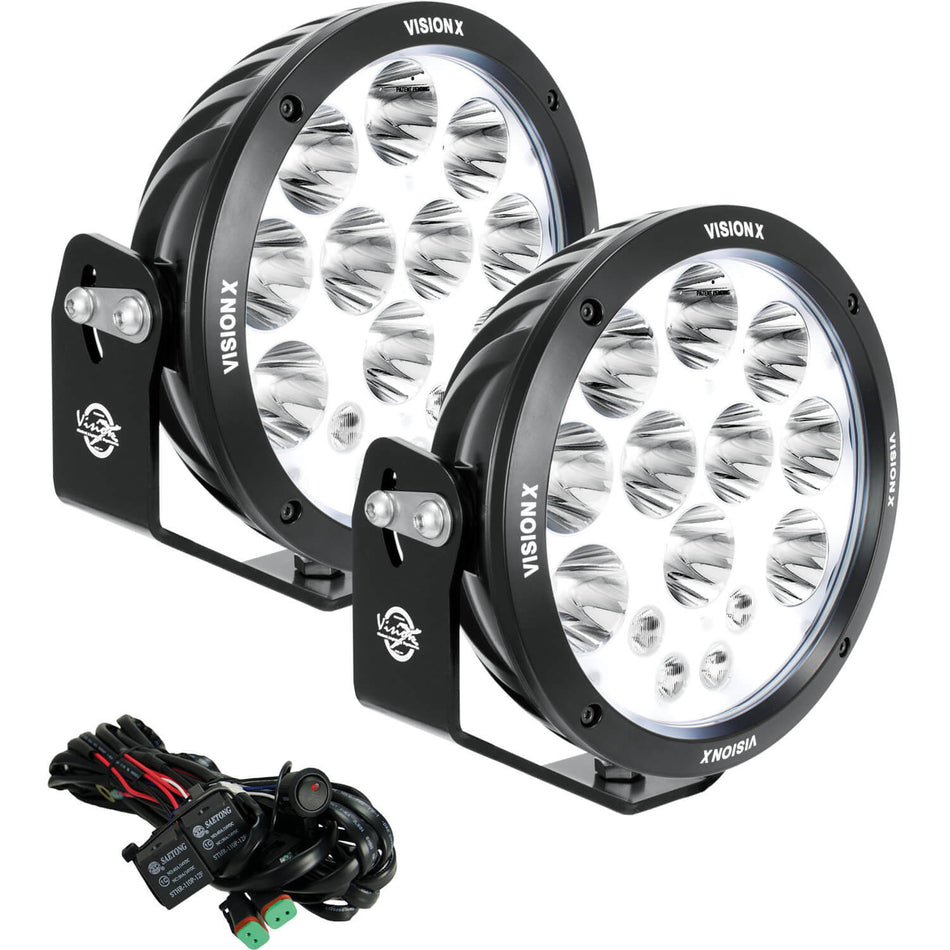 8.7″ ADV Light Cannon (Single) – 8.7in adv led light canon kit kit (Vision X Lighting CGA-CPMH14M)