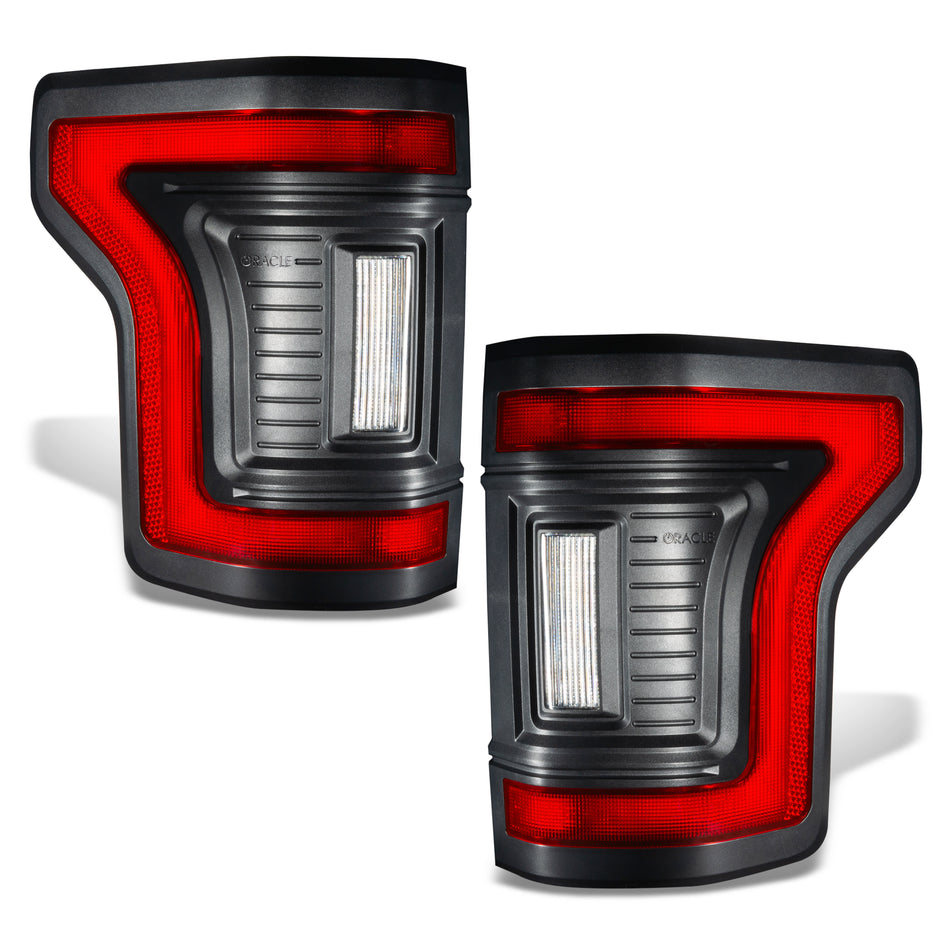 Flush Style LED Tail Lights for 2015-2020 Ford F-150, Standard Red Lens – B Product (Oracle Lighting 5913-504)