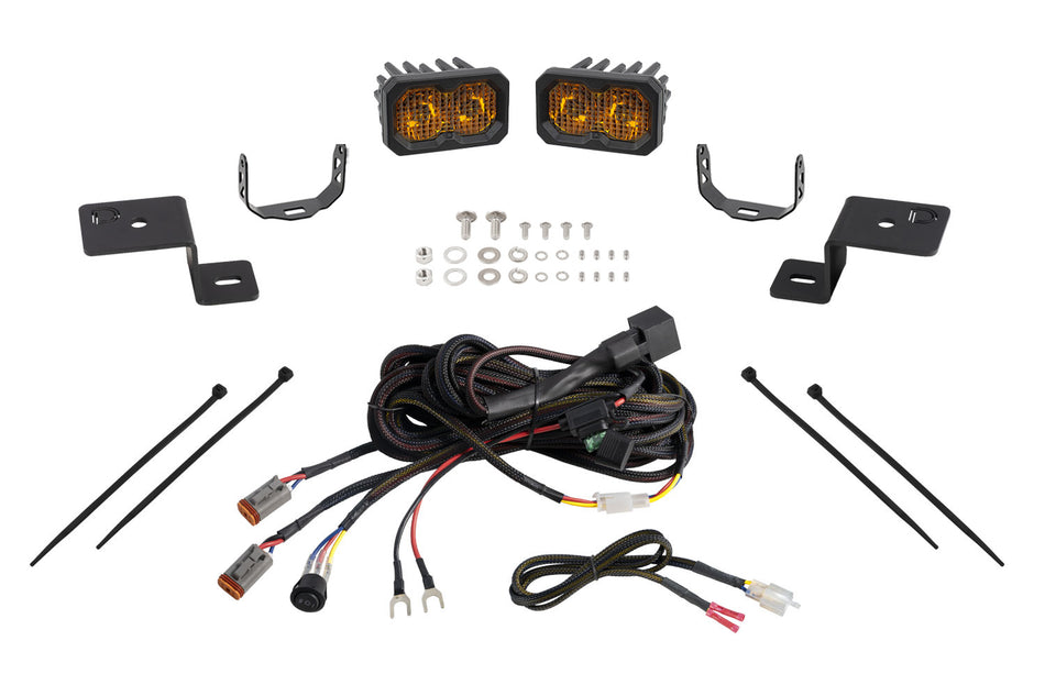 Diode Dynamics Stage Series C2 2.0 Pro Backlit LED Ditch Light Kit for 2021-2026 Ford F-150, Yellow Combo/Driving – Diode Dynamics DD7368, photo 1 of 3