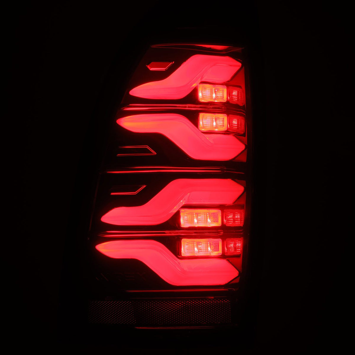 AlphaRex LUXX-Series Sequential LED Tail Lights for 2005-2015 Toyota Tacoma, Black-Red – AlphaRex 680070, photo 6 of 6