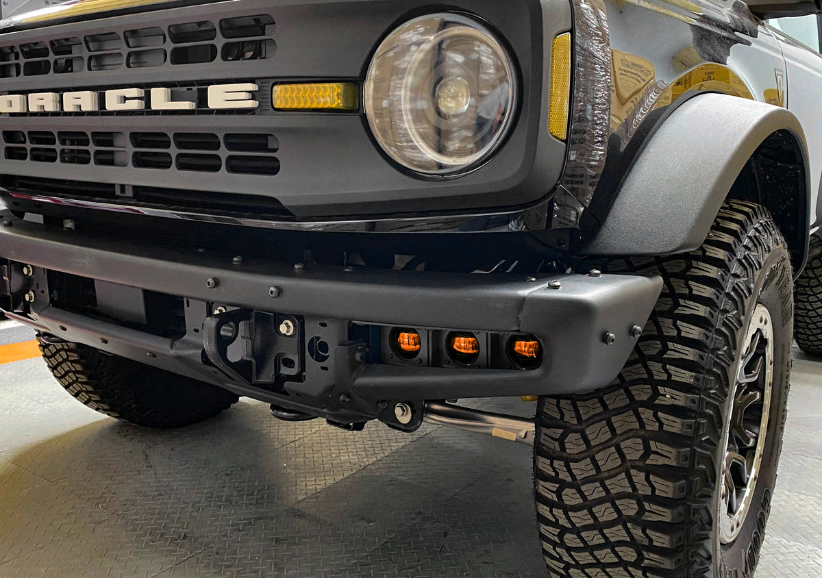 2021-2026 Ford Bronco Triple LED Fog Light Kit for Steel Modular Bumper, Amber – L Lifestyle (Oracle Lighting 5890-005)