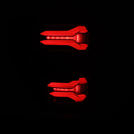 AlphaRex LUXX-Series Sequential LED Tail Lights for 2021-2023 Ford F-150 with Blind Spot Sensor (BLIS), Black Smoke – AlphaRex 653040, photo 3 of 7