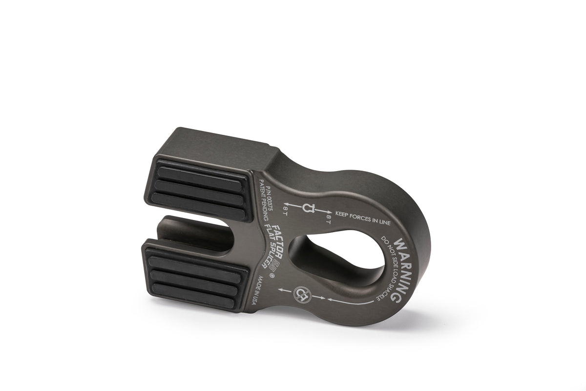 Flat Splicer 3/8-1/2" Synthetic Rope Splice-on Shackle Mount – Flatsplicer Gray (Factor 55 00375-06)