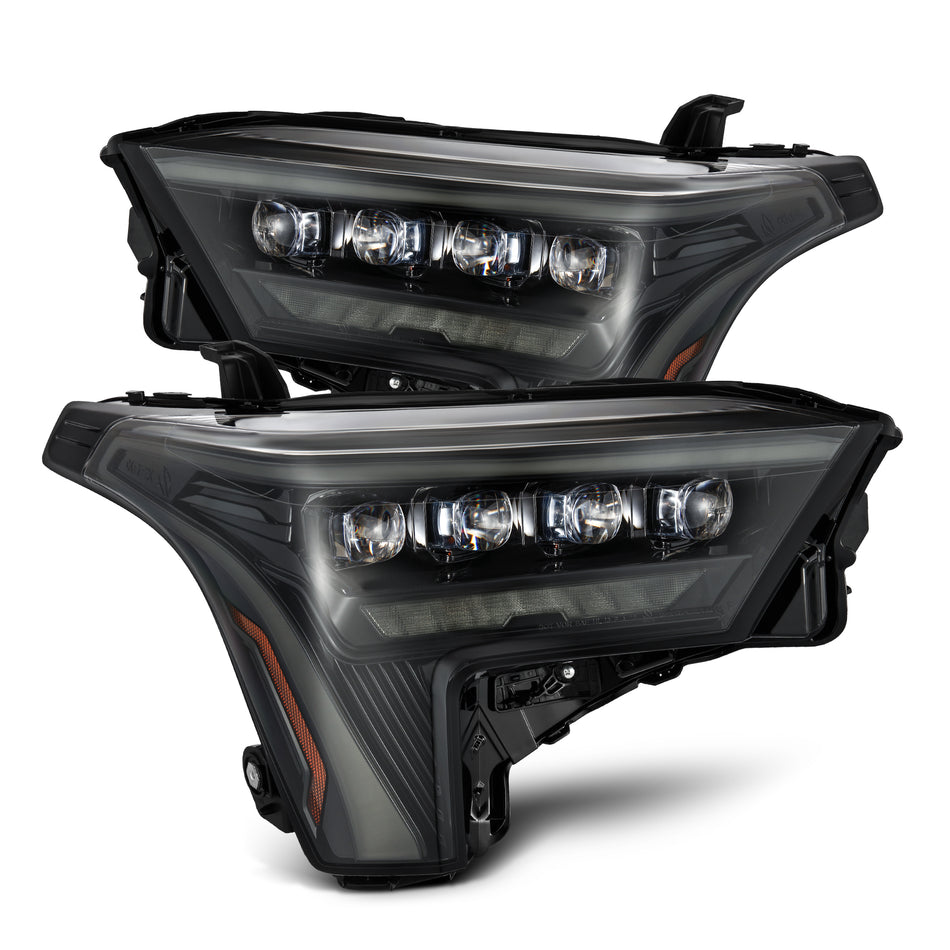 AlphaRex NOVA-Series LED Projector Headlights for 2022-2026 Toyota Tundra and 2023-2026 Sequoia, Alpha-Black, Amber DRL – AlphaRex 880871, photo 1 of 7