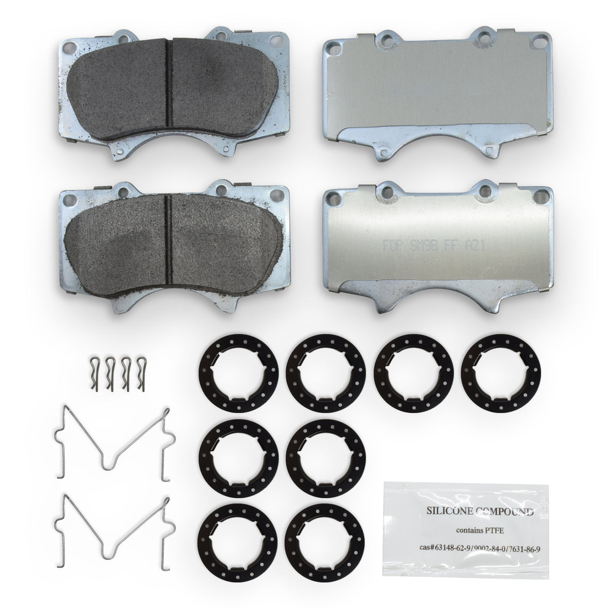 2003-2024 4Runner & Tacoma 6-Lug Front Brake Pads, D976 – NRS Brakes NS976, photo 1 of 2