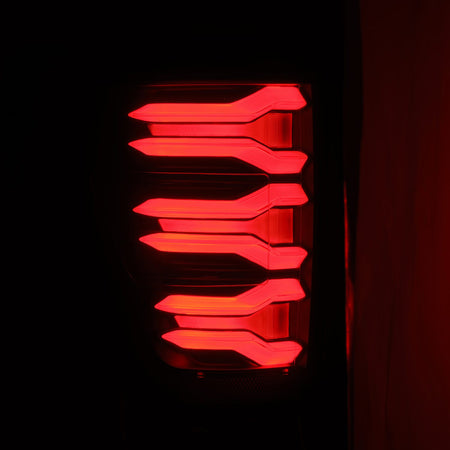 AlphaRex LUXX-Series Sequential LED Tail Lights for 2021-2023 Ford F-150 and Raptor without BLIS, Black Smoke – AlphaRex 653020, photo 3 of 6