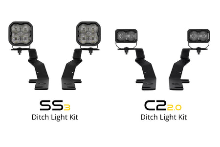 Diode Dynamics Stage Series SS3 Pro Backlit LED Ditch Light Kit for 2015-2020 Ford F-150/Raptor, Yellow Combo/Driving – ZZ3 (Diode Dynamics DD6570)