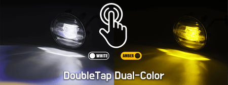 AlphaRex DoubleTap Dual Color LED Projector Fog Lights for 2015-2020 Ford F-150 and 2017-2022 F-250 to F-550 Super Duty – AlphaRex DoubleTap LED Fog Lights (AlphaRex 210009)