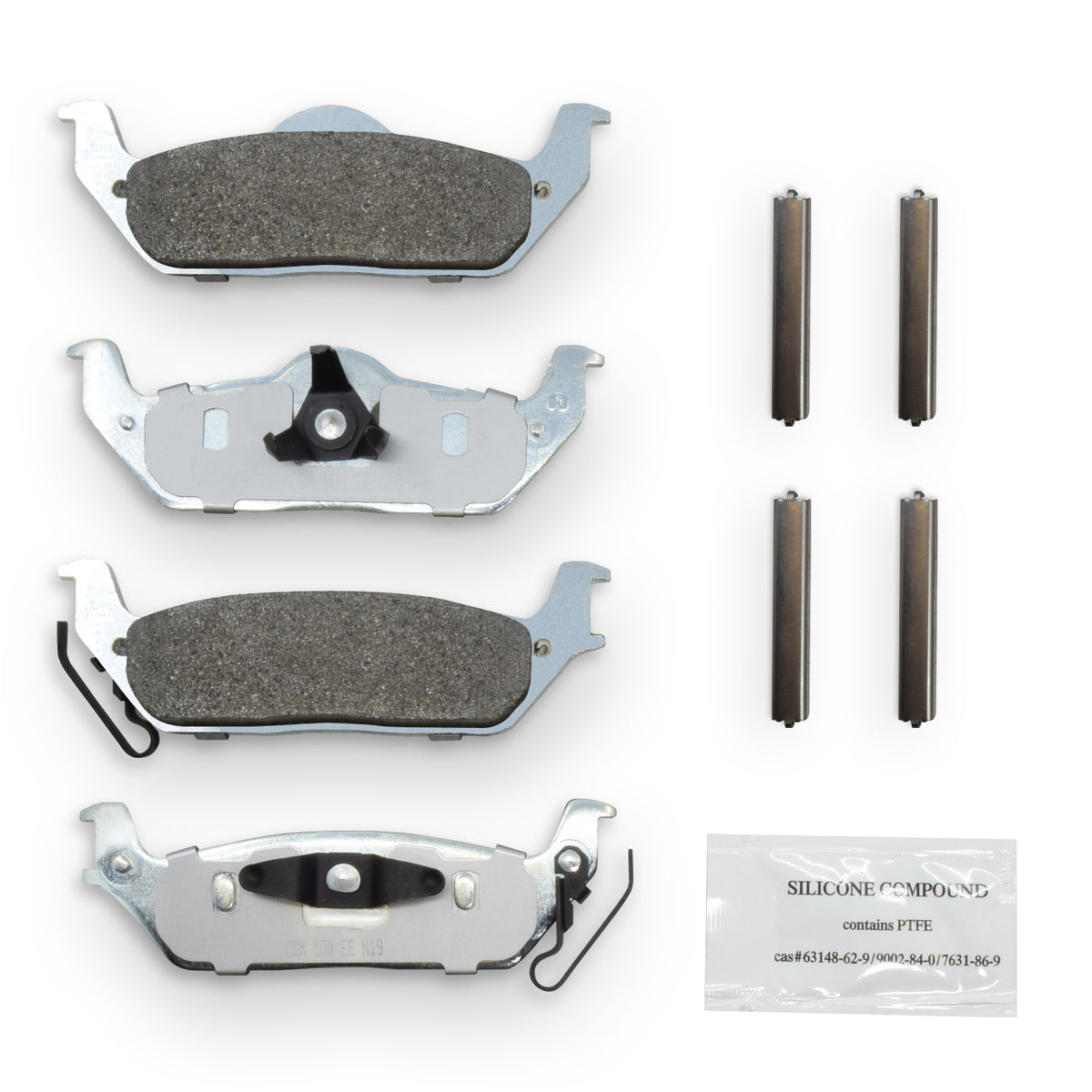 2004-2011 Ford F-150 Rear Brake Pads, Galvanized, D1012 – NRS Brakes NS1012, photo 1 of 2
