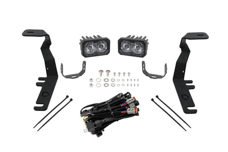 Diode Dynamics Stage Series C2 2.0 Pro Backlit LED Ditch Light Kit for 2015-2020 Ford F-150/Raptor, White Combo/Driving – ZZ1 (Diode Dynamics DD6573)