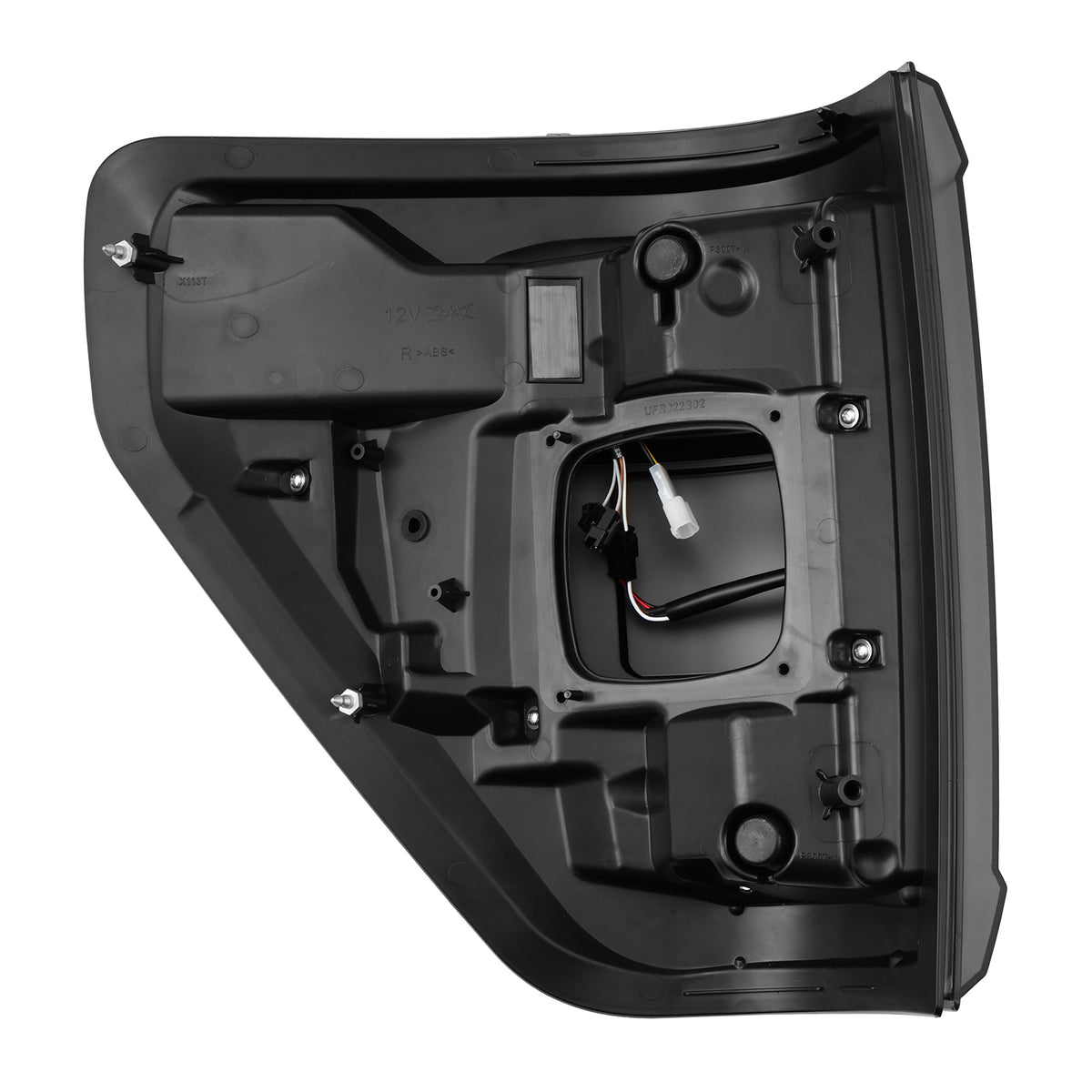 AlphaRex LUXX-Series Sequential LED Tail Lights for 2021-2023 Ford F-150 with Blind Spot Sensor (BLIS), Black Smoke – AlphaRex 653040, photo 2 of 7