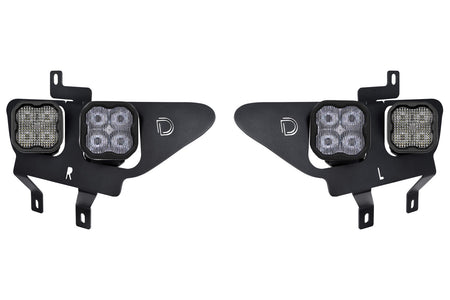 Diode Dynamics SS3 Sport LED Fog Pocket Kit for 2021-2023 Ford F-150, White SAE Fog + White Combo/Driving – ZZ2 (Diode Dynamics DD7310)