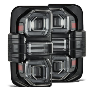 AlphaRex NOVA-Series Prismatic Sequential LED Tail Lights for 2021-2026 Ford Bronco, Black with Clear Lens