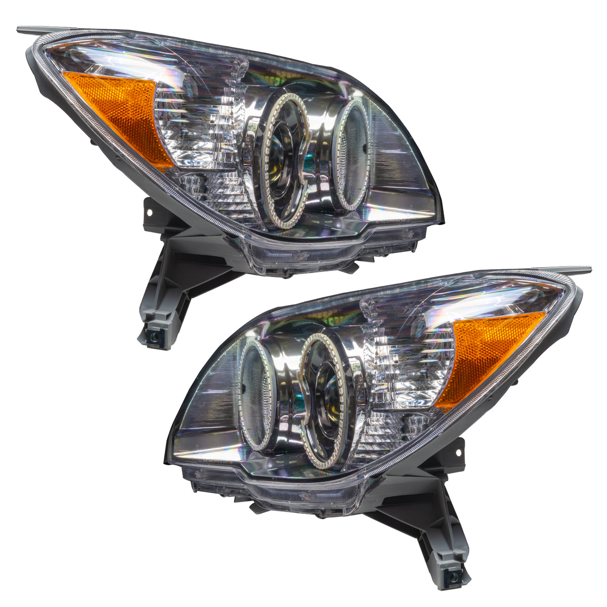 Pre-Assembled LED Halo Headlights for 2006-2009 Toyota 4Runner Sport, Red Halos – C Product (Oracle Lighting 7090-003)