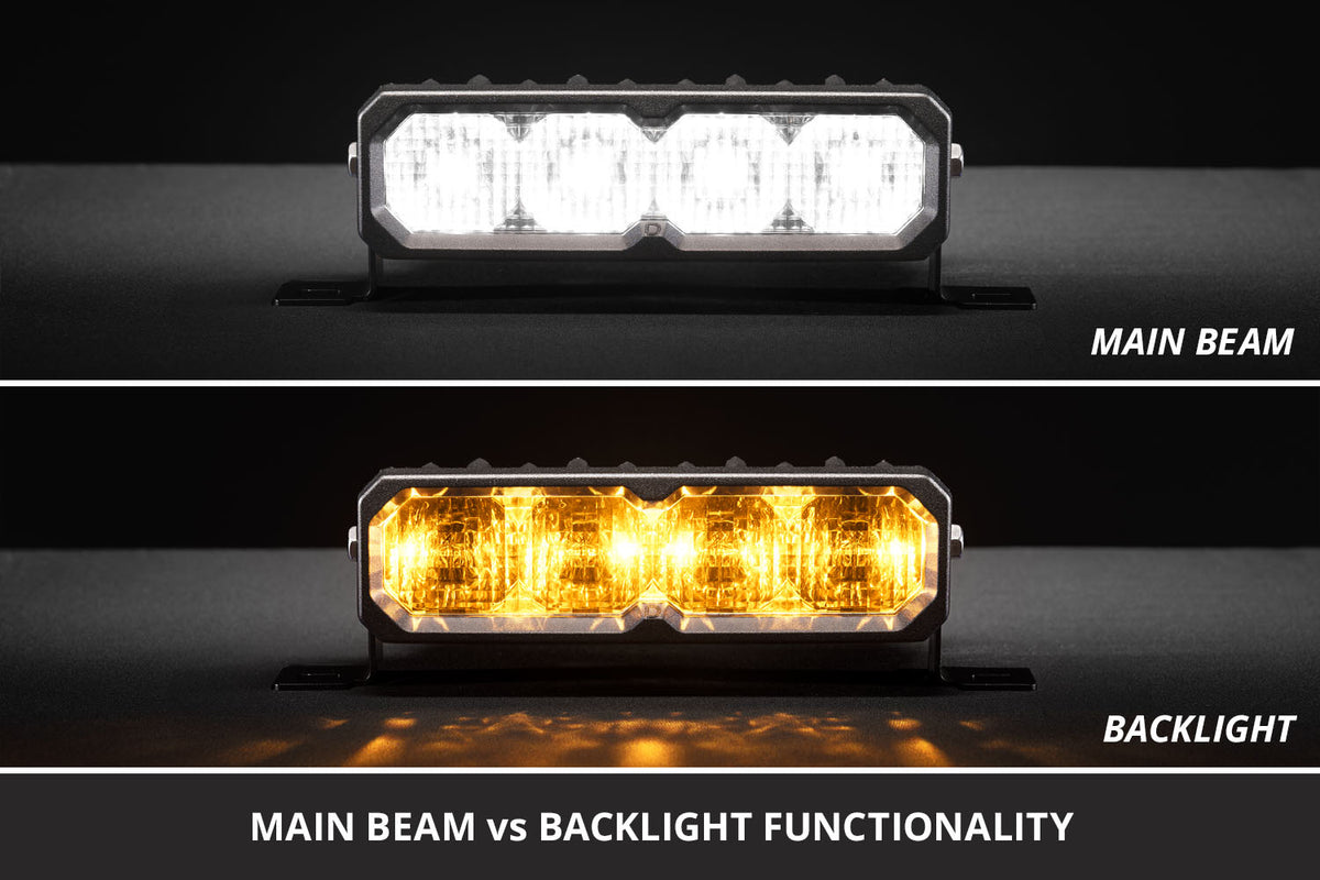 Diode Dynamics SS6 Sport LED Light Bar Kit for 2019-2021 Ford Ranger, Yellow SAE Fog (Pair) – ZZ3 (Diode Dynamics DD8872)