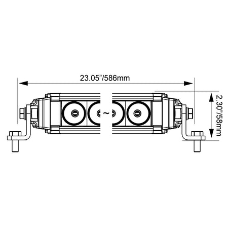 XPL 20″ Curved Halo Light Bar – xpl front (Vision X Lighting XPL-HC15EMH)