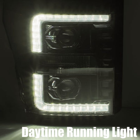 AlphaRex LUXX-Series LED Projector Headlights for 2011-2016 Ford F-250 to F-550 Super Duty, Alpha-Black – AlphaRex 880143, photo 4 of 5