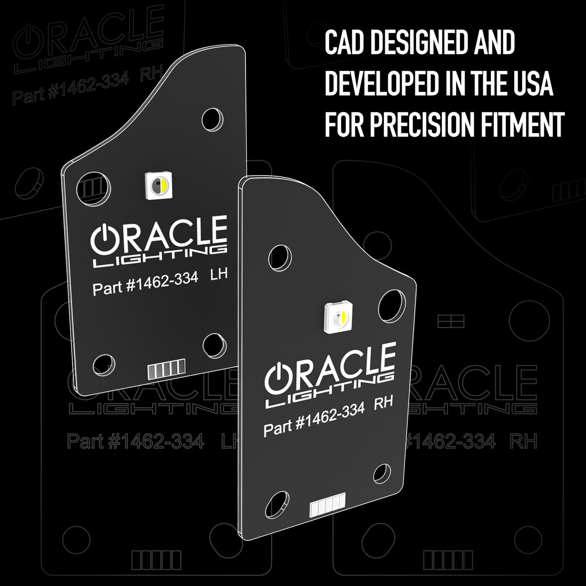 2021-2023 Ford F-150 ColorSHIFT RGB+W Color-Changing Fog Light DRL Kit – E Diagram (Oracle Lighting 1462-334)