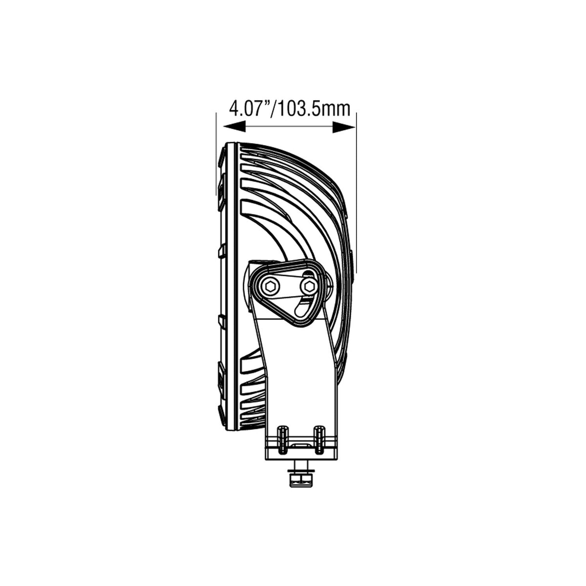 8.7″ ADV Light Cannon (Single) – side (Vision X Lighting CGA-CPMH14M)