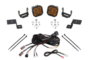 Diode Dynamics Stage Series SS3 Sport Backlit LED Ditch Light Kit for 2021-2026 Ford F-150, Yellow Combo/Driving