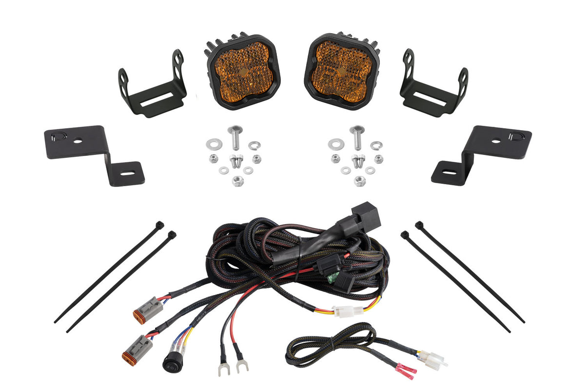 Diode Dynamics Stage Series SS3 Sport Backlit LED Ditch Light Kit for 2021-2026 Ford F-150, Yellow Combo/Driving – Diode Dynamics DD7370, photo 1 of 2