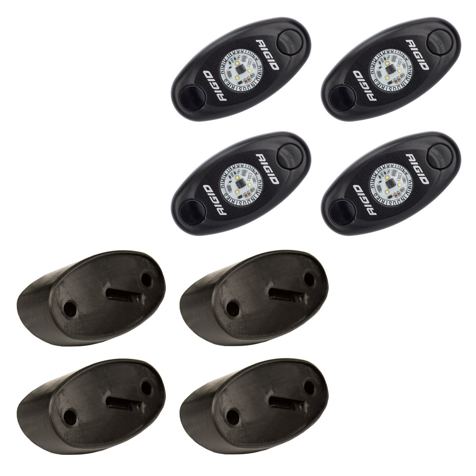 RIGID A-Series LED Rock Light Kit, 4 Cool White Lights – ROCK LIGHT KIT CW (RIGID Industries 400203)
