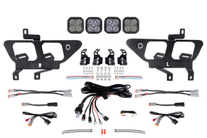Diode Dynamics SS3 Sport LED Fog Pocket Kit for 2021-2023 Ford F-150, White SAE Fog + White Combo/Driving