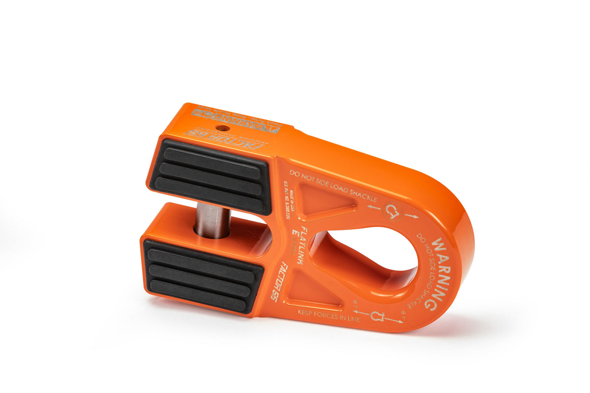 FlatLink "E" Expert Winch Shackle Mount – FlatlinkE Orange (Factor 55 00080-07)