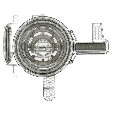 Oculus Bi-LED Projector Headlights for 2021-2024 Ford Bronco, Amber Halo – I Diagram (Oracle Lighting 5886-005)