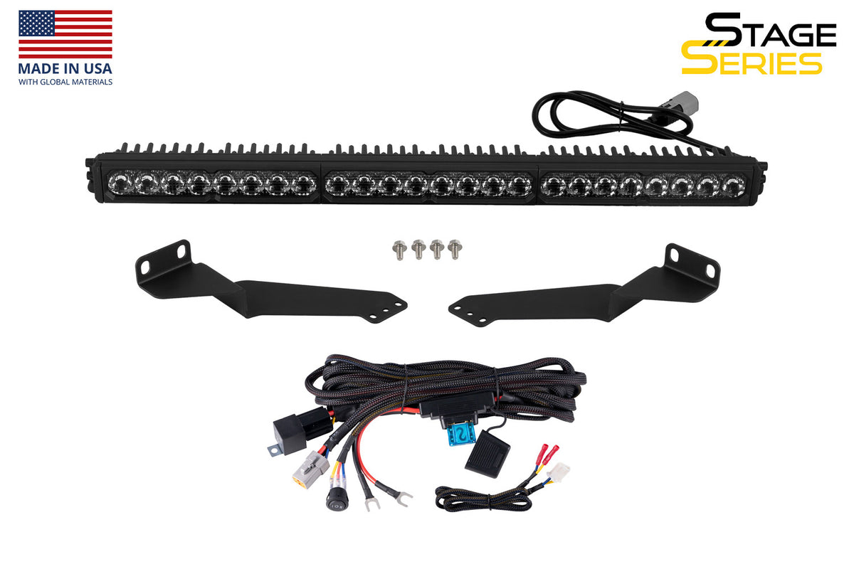 Diode Dynamics Stealth SS30 Sport LED Light Bar Kit for 2016-2023 Toyota Tacoma, White SAE Driving – ZZ9 (Diode Dynamics DD8705)