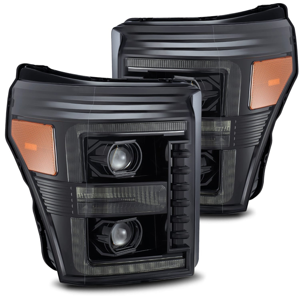 AlphaRex LUXX-Series LED Projector Headlights for 2011-2016 Ford F-250 to F-550 Super Duty, Alpha-Black – AlphaRex 880143, photo 1 of 5