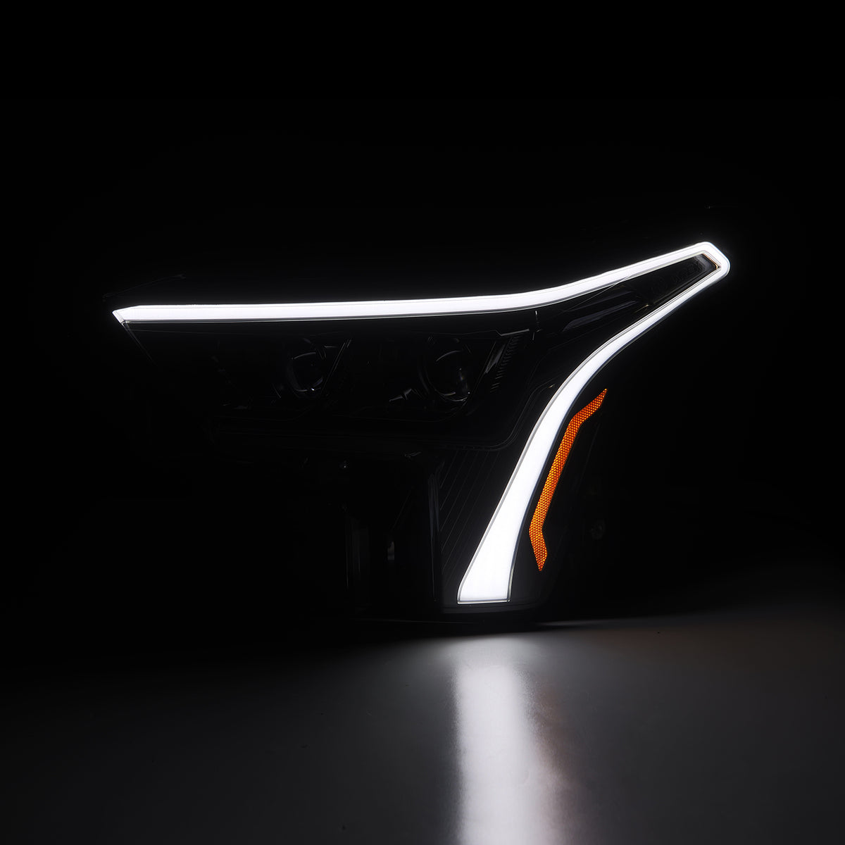 AlphaRex LUXX-Series LED Projector Headlights for 2022-2026 Toyota Tundra and 2023-2026 Sequoia, Alpha-Black, Amber DRL – AlphaRex 880873, photo 3 of 6