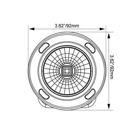 CG2 3.7″ Single-LED Cannon (Single) – xil opr front (Vision X Lighting CG2-CPR110)
