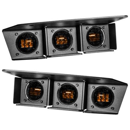 2021-2026 Ford Bronco Triple LED Fog Light Kit for Steel Modular Bumper, Amber – A Primary (Oracle Lighting 5890-005)