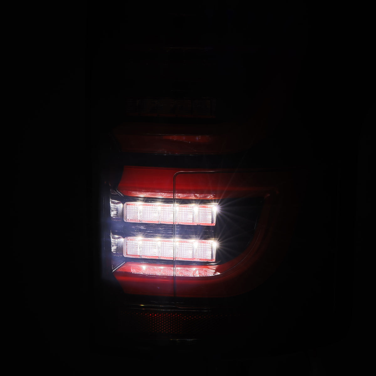AlphaRex LUXX-Series Sequential LED Tail Lights for 2015-2020 Ford F-150, Black-Red – AlphaRex 652050, photo 6 of 7