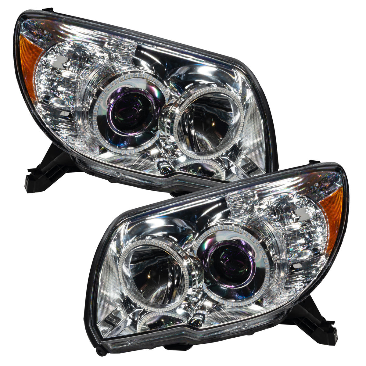 Pre-Assembled LED Halo Headlights for 2006-2009 Toyota 4Runner, Red Halos – B Product (Oracle Lighting 7089-003)