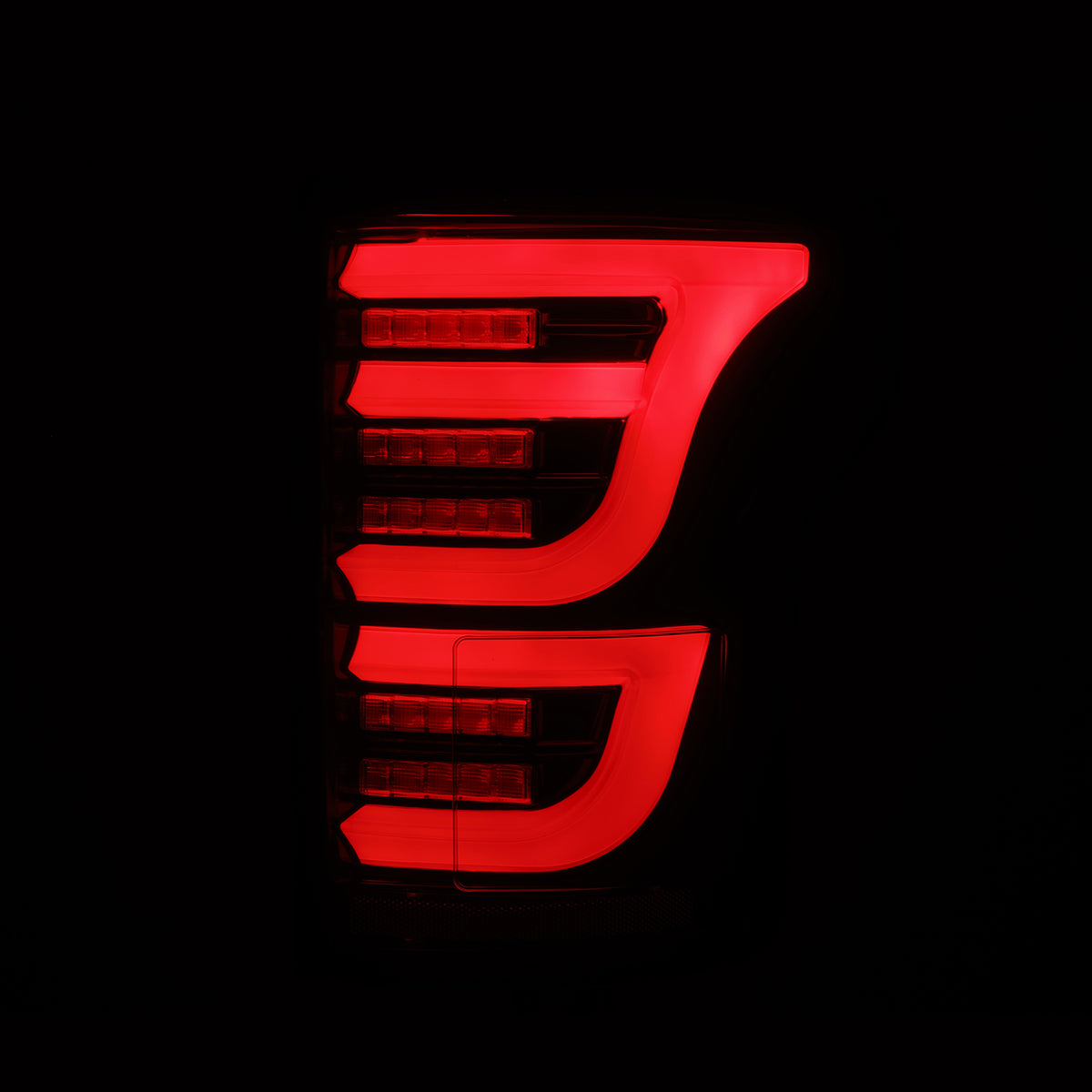 AlphaRex LUXX-Series Sequential LED Tail Lights for 2015-2020 Ford F-150, Black-Red – AlphaRex 652050, photo 5 of 7