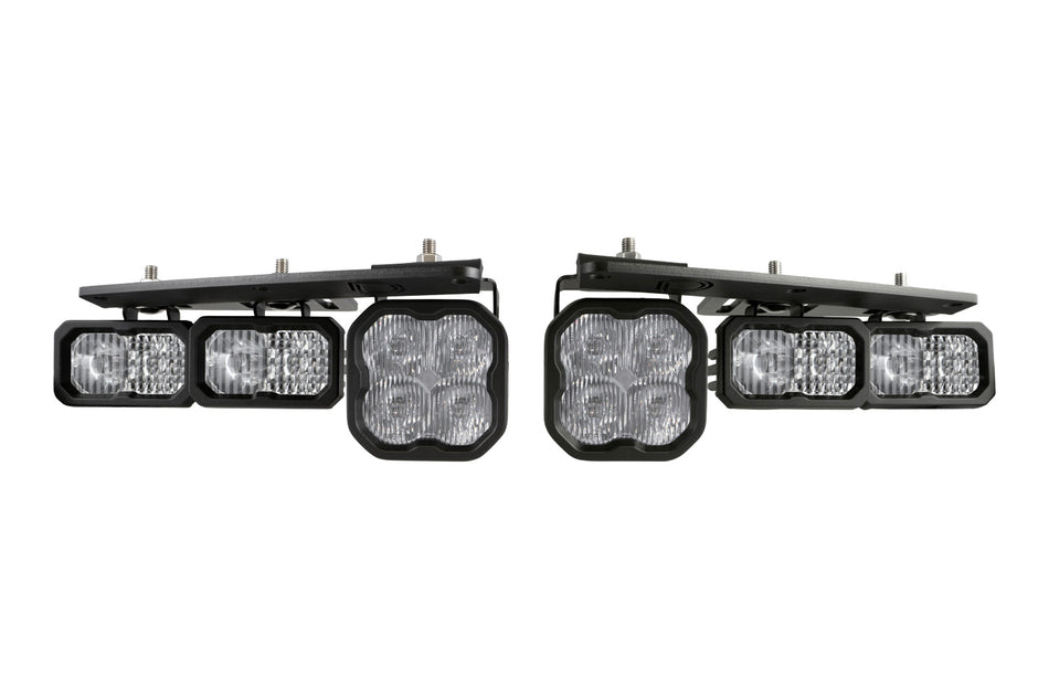 Diode Dynamics Stage Series Sport LED Fog Pocket Kit for 2021-2023 Ford Bronco, White SAE Fog + White Combo (6 Pods) – Diode Dynamics DD7178, photo 1 of 2