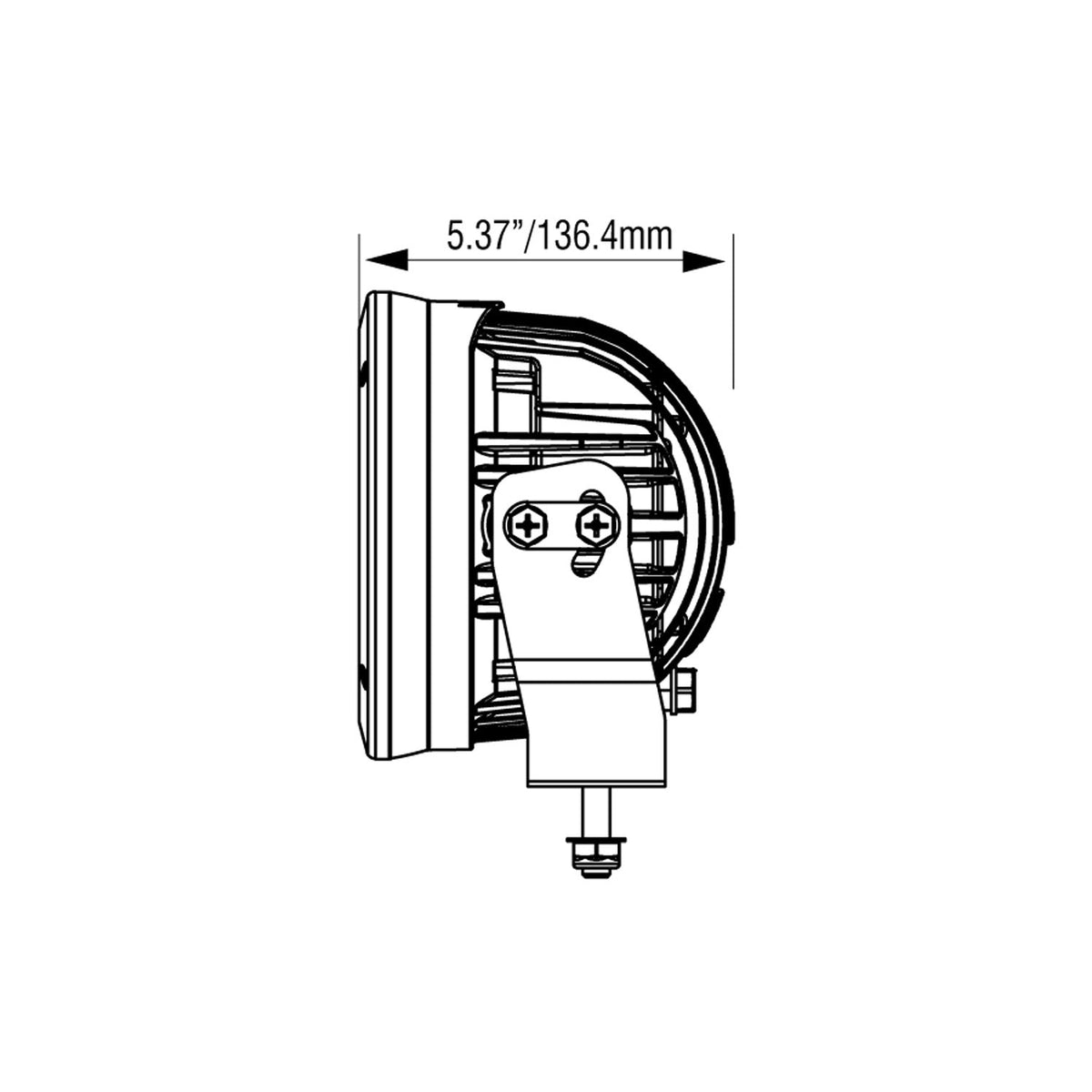 CG2 6.7″ Single-LED Cannon – side (Vision X Lighting CG2-CPZ610)