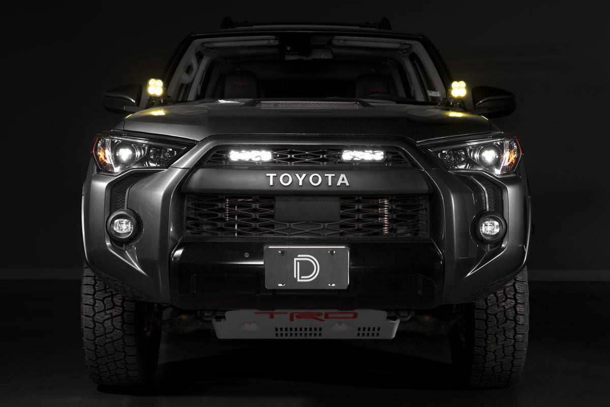 Diode Dynamics SS6 Pro LED Grille Light Bar Kit for 2014-2024 Toyota 4Runner, White SAE/DOT Driving (Pair) – ZZ3 (Diode Dynamics DD8597)