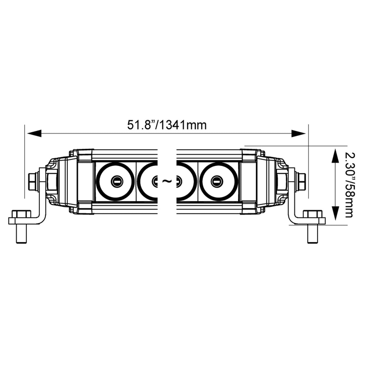 XPL 50″ Curved Halo Light Bar – xpl front (Vision X Lighting XPL-HC39EMH)